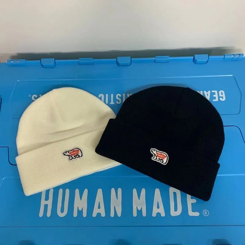 

High Quality Winter HUMAN MADE Beanies Hat Caps Men 1:1 2020FW Top Version Embroidery Women Cap Skateboard