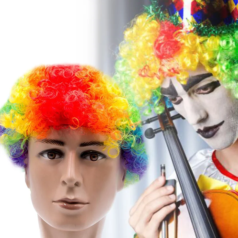 Парик для Хэллоуина со смешными цирковыми клоунами взрывчатые колпачки