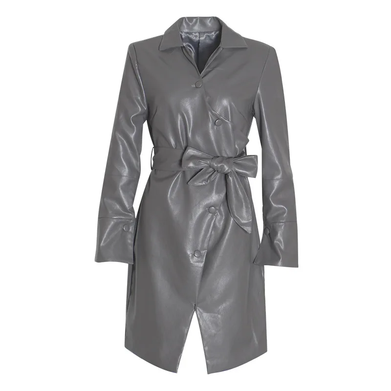 Женская куртка из искусственной кожи OMIKRON модная яркие цвета черная