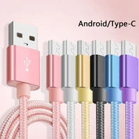 1m2m3m ultra long tangle free nylon braided charger usb cable charging cord for huawei samsung xiaomi androidtype c