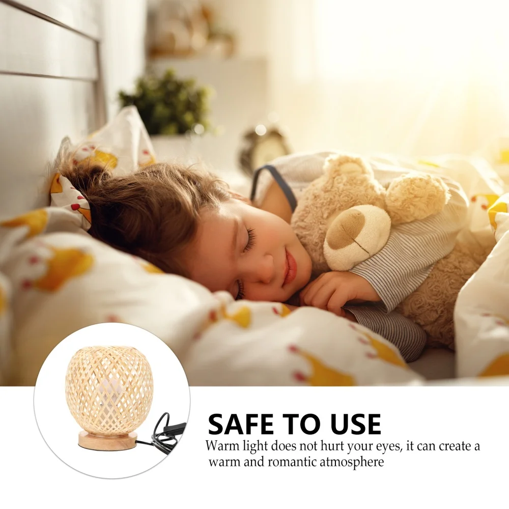 1 шт. бамбуковая тканая настольная лампа в японском стиле креативная