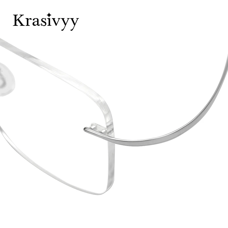 Мужская и женская оправа для очков Krasivyy безвинтовая из чистого титана коррекции