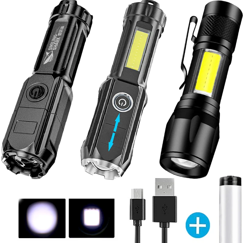 

Светодиодный фонарик со встроенным аккумулятором и зарядкой по USB