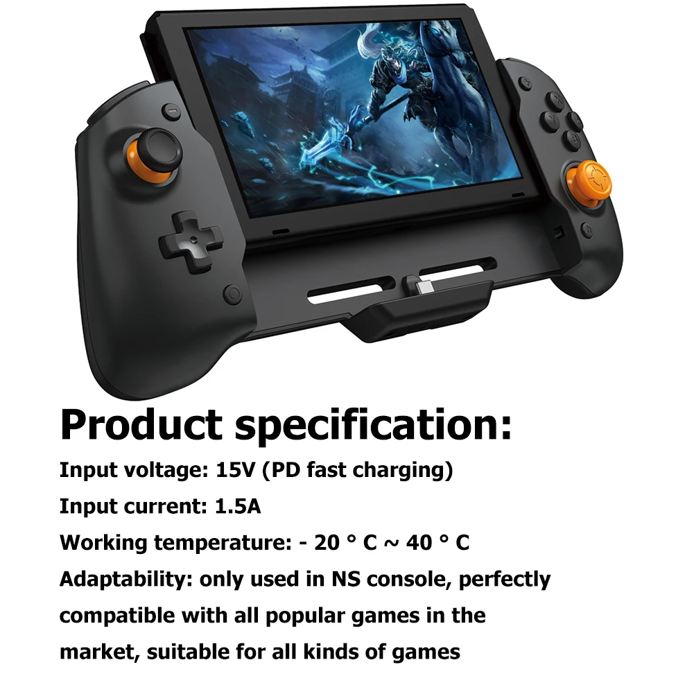 

For Nintendo Switch Wireless Game Controller Grip Console Gamepad Dual Motor Vibration Built-in 6-Axis Gyro Sensor USB Type C