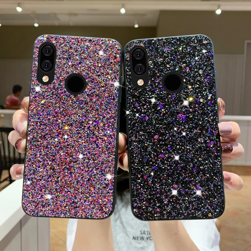 luxury glitter sequins case for huawei p20 lite y9 2019 y7 y6 honor 20 pro p30 lite p smart mate 20 30 soft tpu phone cases free global shipping