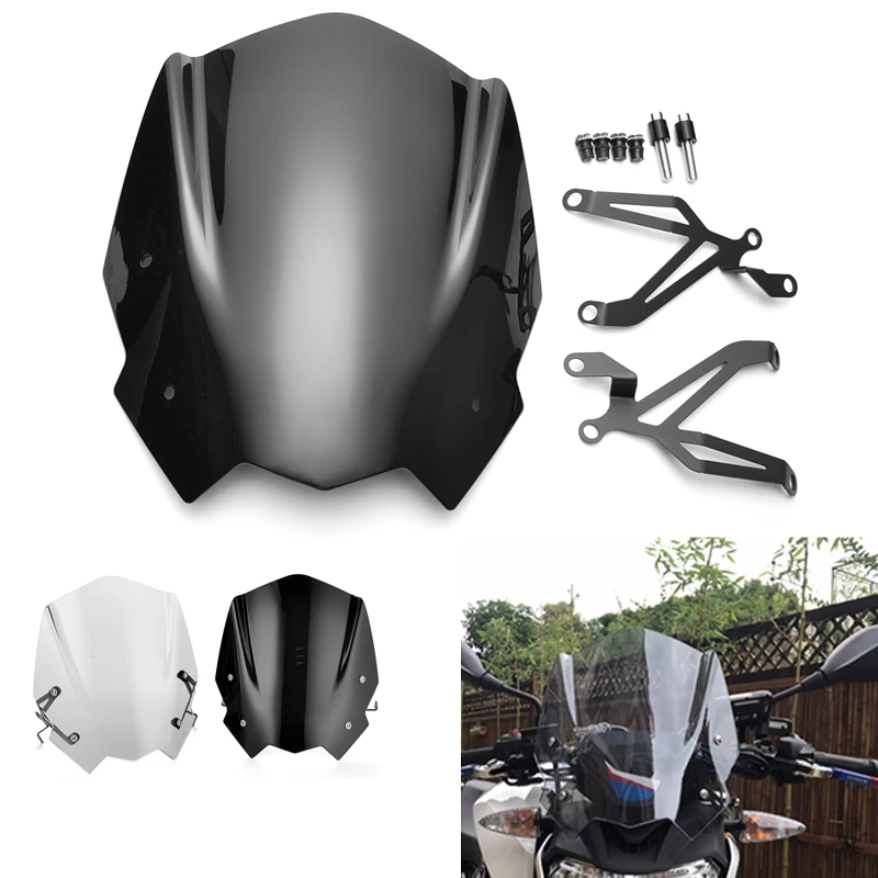 

Motorcycle Windscreen Windshield Shield Screen With Bracket For BMW G310R 2016 2017 2018 G 310R 310 R Wind screen Accessories