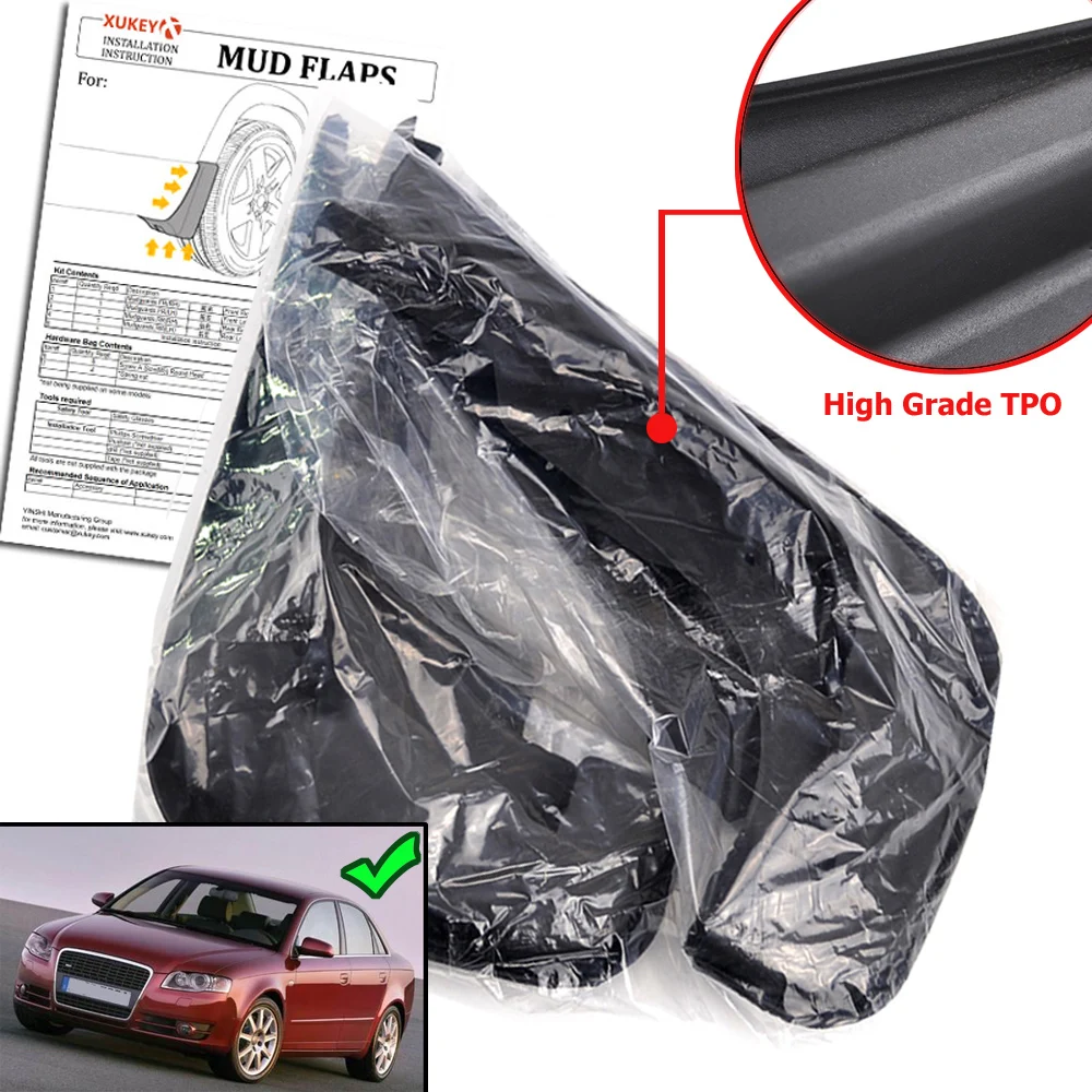 Спереди и сзади брызговики ЛОСКУТ пригодный для Audi A4 B7 2005 2006 2007 2008 крыло