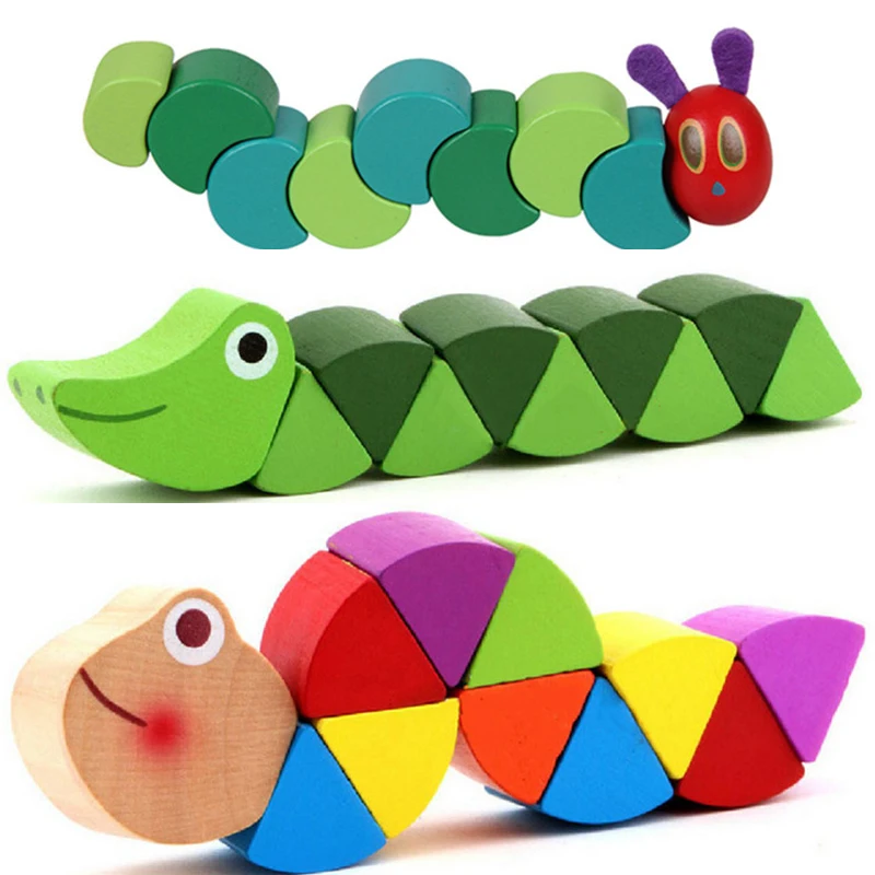 Деревянные игрушки Монтессори Детский пазл Обучающие деревянные Игрушки для