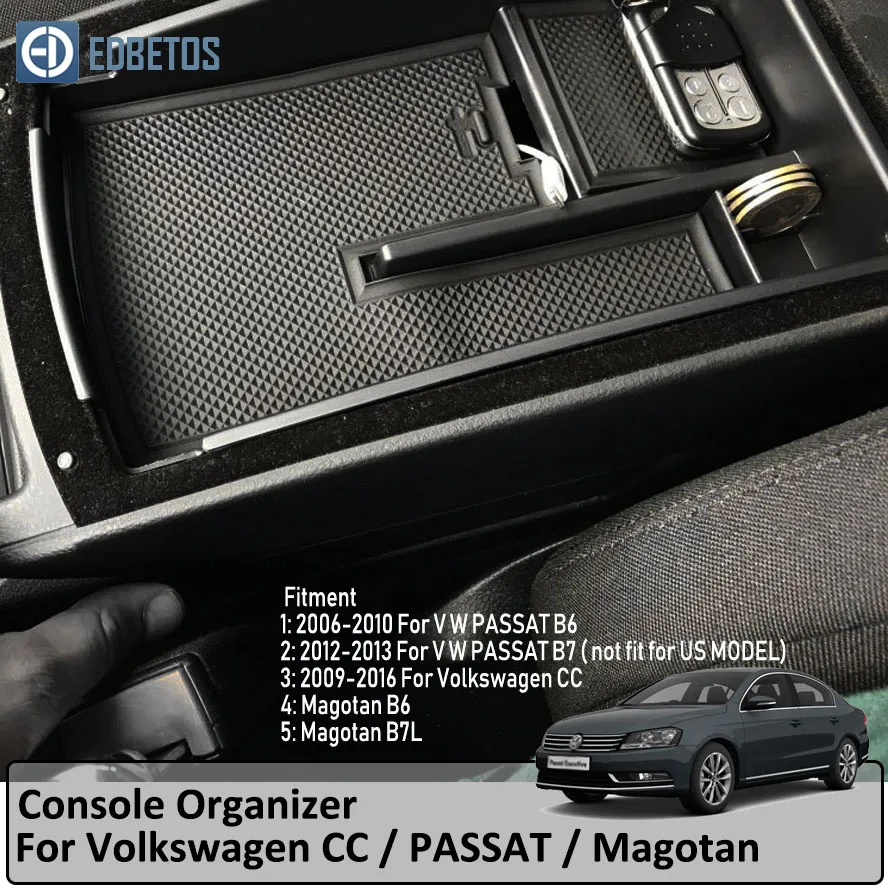 Подлокотник вторичный бардачок для V W VOLKSWAGEN C PASSAT B6 B7 2006- центральная консоль Органайзер лоток