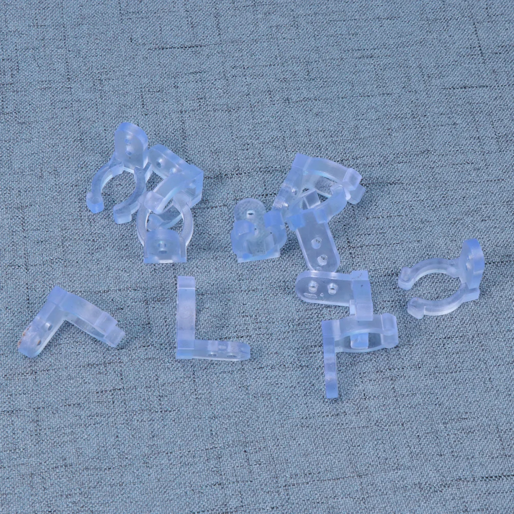 

40PCS/Pack Clear PVC LED Rope Light Clips Holder Durable Mounting Rope Light Clips for Round Rope Light