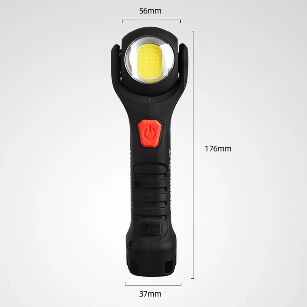 

COB LED Magnet Flashlight USB Charging 1200 Lumens Outdoor Working Light Portable 7 Mode Hanging Hook Lamp for Camping