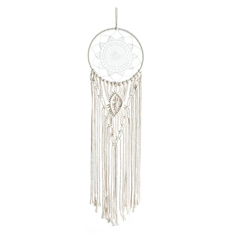 

DIY Beige Dream Catcher Boho Style Wall Hanging Home Decoration