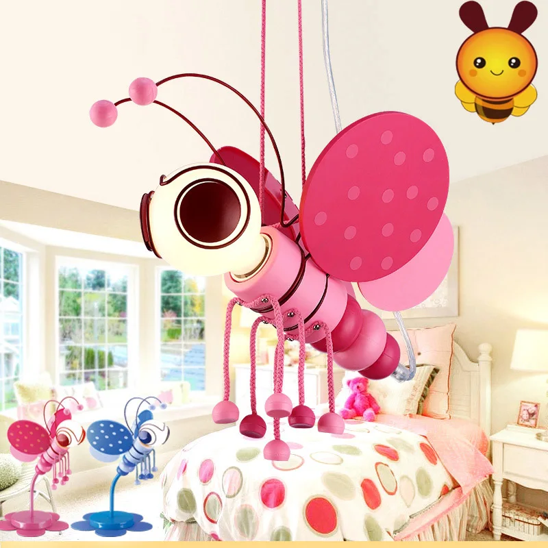 Children's room Pendant Lamp boy girl children's bedroom lamp cartoon creativity lovely personality small bee room lamp