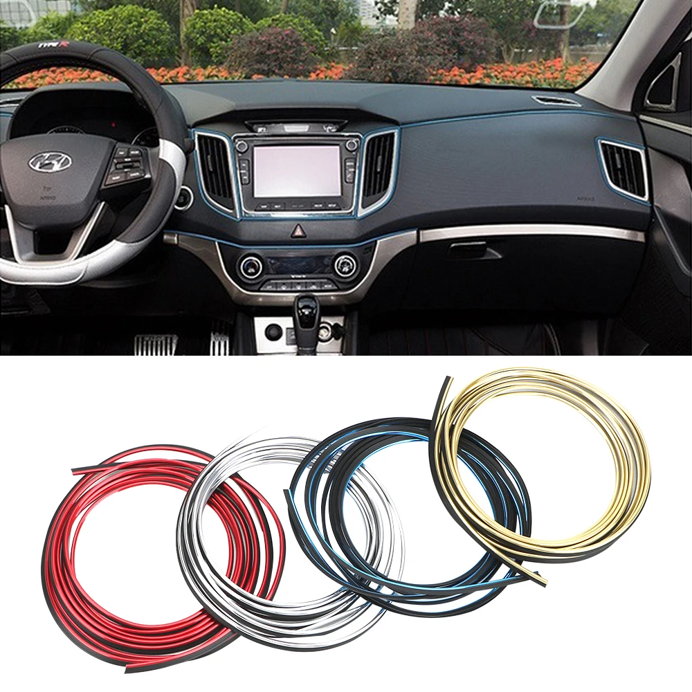 LEEPEE Universal Edge Sticker Interior Mouldings Trim Line Protection Strip 3 Meter Dashboard DIY Car Door Decor | Автомобили и