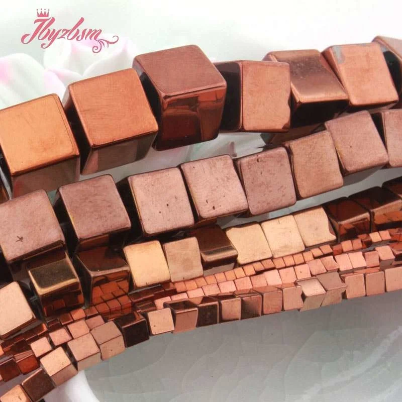 Гладкие Квадратные бусины 1 10 мм из гематита коричневого цвета натурального