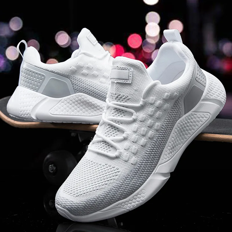 

Men's casual shoes lightweight fly woven breathable woven sports shoes sports shoes mesh breathable walking summer 2021