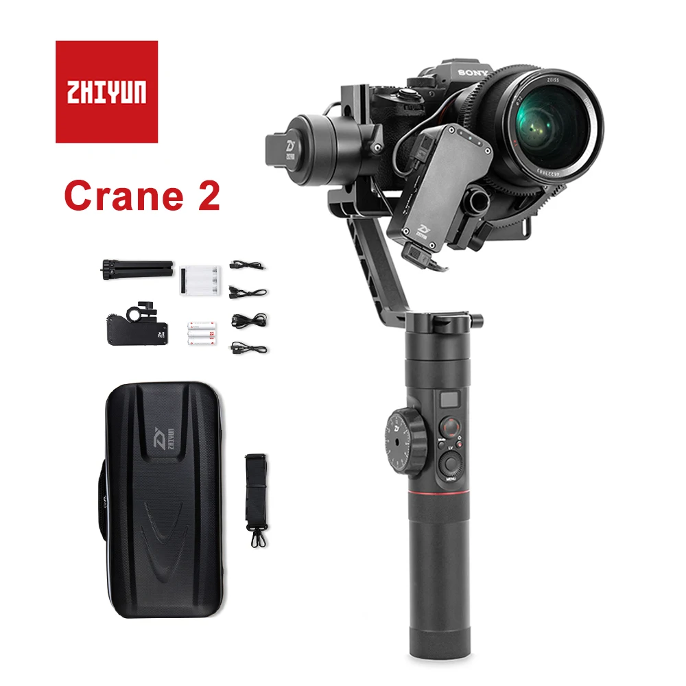 ZHIYUN Crane 2 3 осевой ручной шарнирный стабилизатор для камеры GoPro с сервоприводом