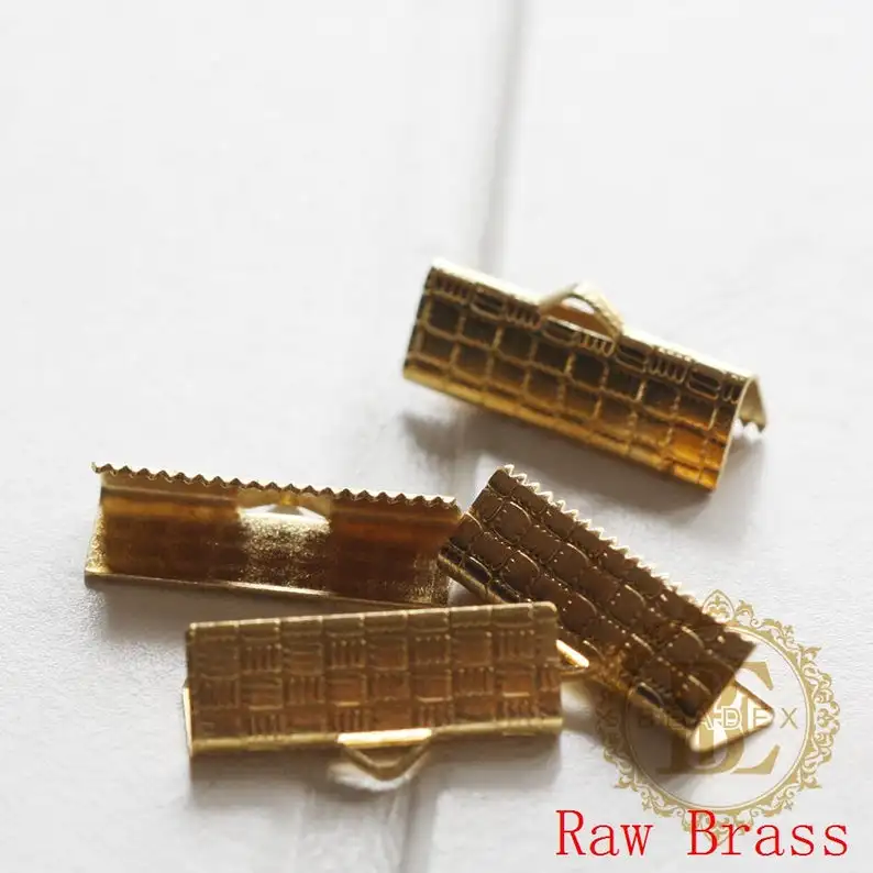 

Solid Brass Clam - Flat Crimp - Cord - Ribbon Ends - Ending 20mm (3762C-V-114)
