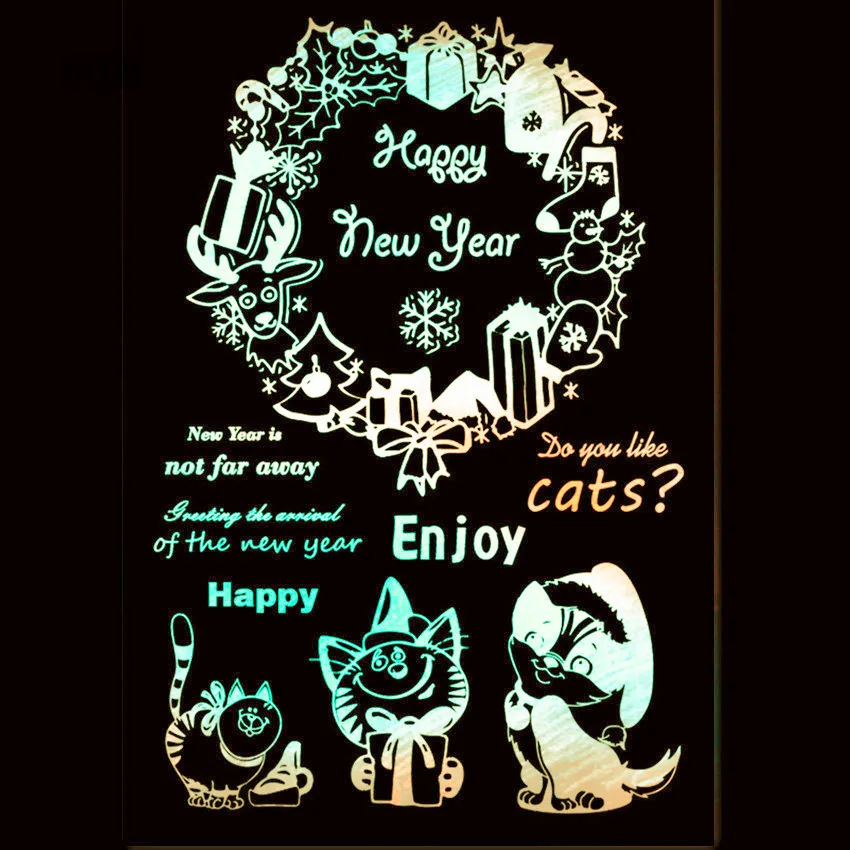 Горячая продажа Новый год Кот прозрачный значок/силиконовый Валик Для