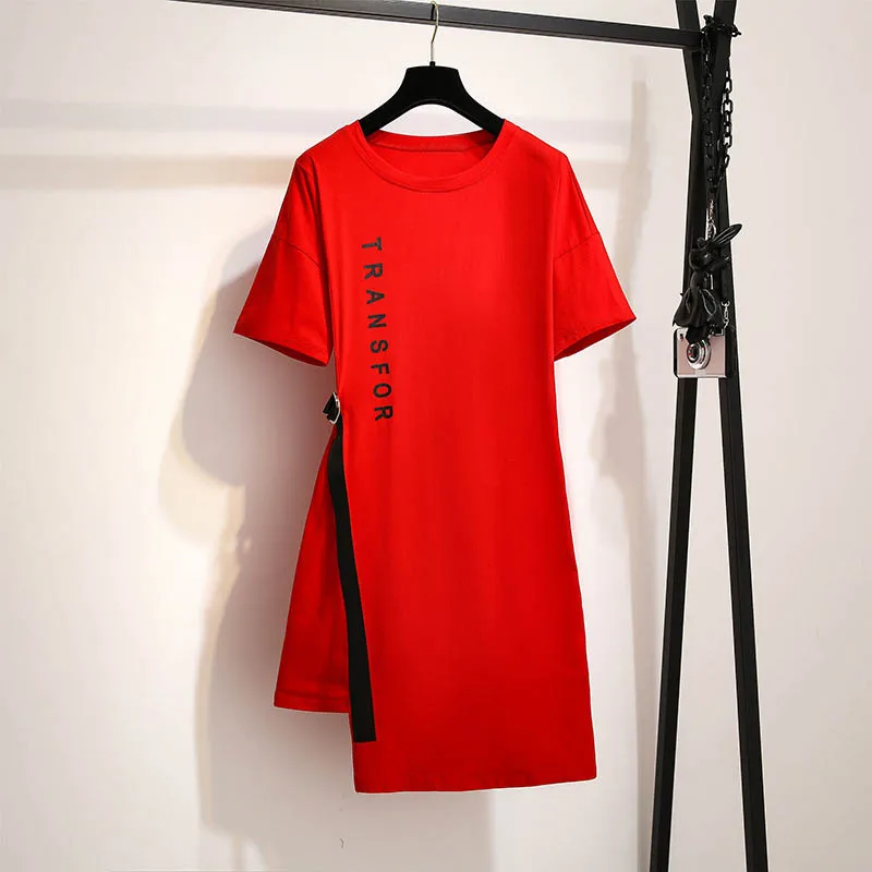 Женское летнее платье цвет черный/красный размеры 155cm6XL 7XL 8XL 9XL 10XL|Женские платья| |