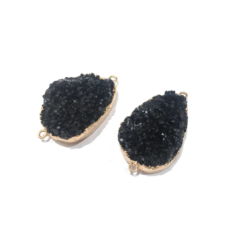 

Natural Crystal Cluster Connector Pendants Agates Charms For Jewelry Making Necklace DIY Bracelet Accessories Wholesale
