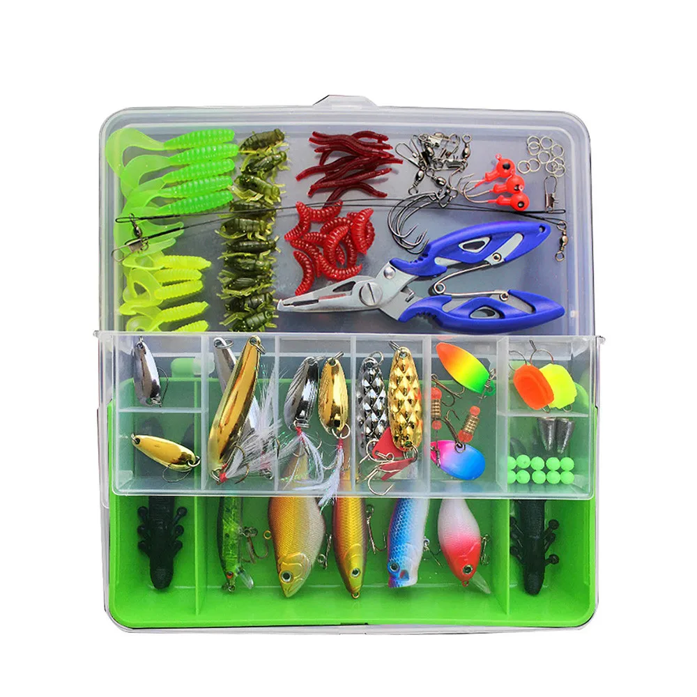 101 шт. набор приманок Спиннер кренкбейт гольян Поппер ВИБ мягкая жесткая ложка