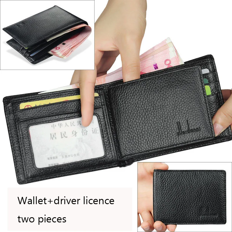 Тонкий мужской кошелек из воловьей кожи роскошные кошельки с карманом для монет