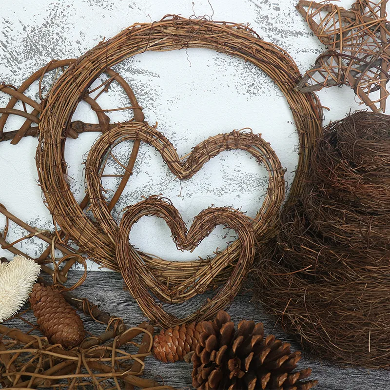 Chicinlife 1 шт. в форме сердца из ротанга венок гирлянда DIY ремесла Свадьба День