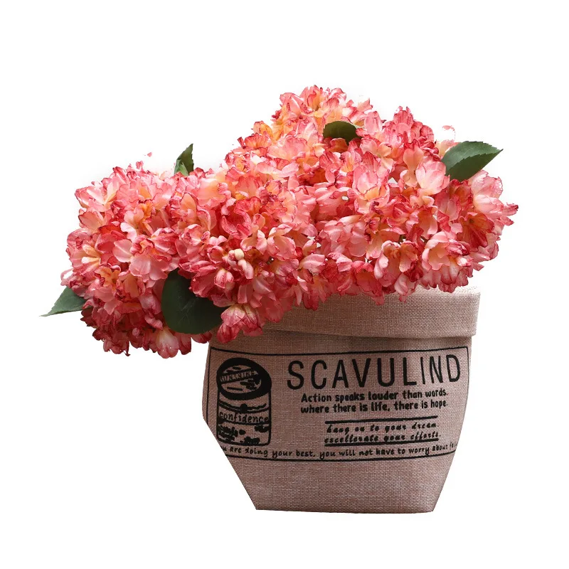 

Hydrangea Bouquet Lifelike Fake Flower Party Festival Supplies Retro Oil Painting Sense Home Wedding Table Decoration Floral