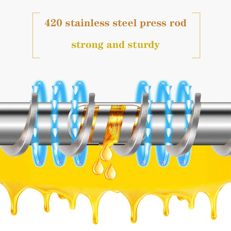 

110V/220V Automatic Household Flaxseed Oil Press Sesame Peanut Oil Press Stainless Steel Temperature Control Oil Press 610W