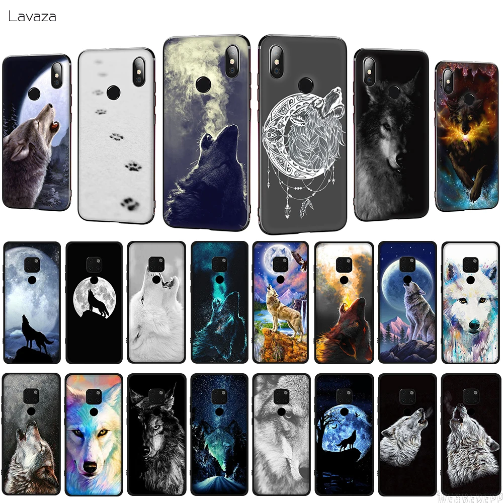 Мягкий чехол Lavaza из ТПУ с изображением Белого Волка для Huawei Honor 7A Pro 7C 7X 8X 8C 8 9 10
