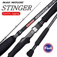 new japan full fuji parts madmouse stinger electric jigging rod 1 9m jig weight 300g 400g casting boat rod ocean fishing rod