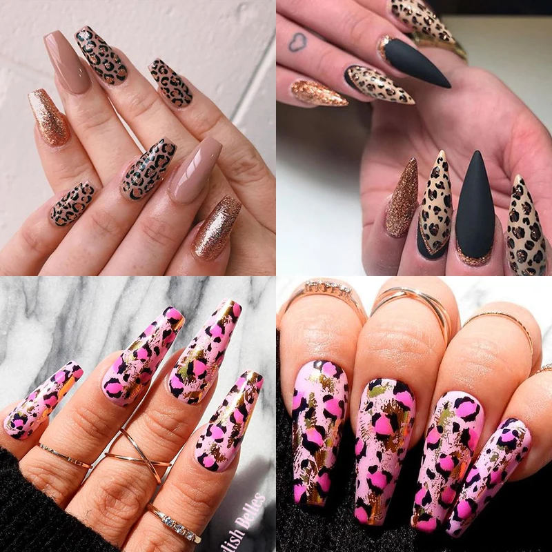 

1 Set Nail Foils Leopard Serpentine Animal Grain Nail Art Transfer Sticker Slider Nail Decal DIY Nail Tips Accessories