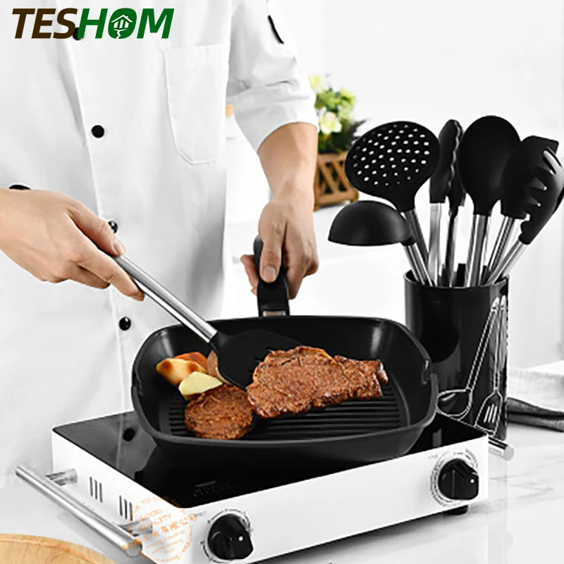 9 шт. набор кухонной утвари инструменты для приготовления пищи силиконовая