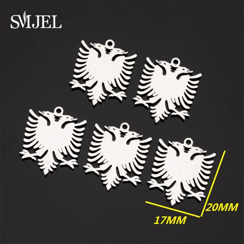 SMJEL 5 шт./лот подвески из нержавеющей стали с албанским орлом Подвески птицей для
