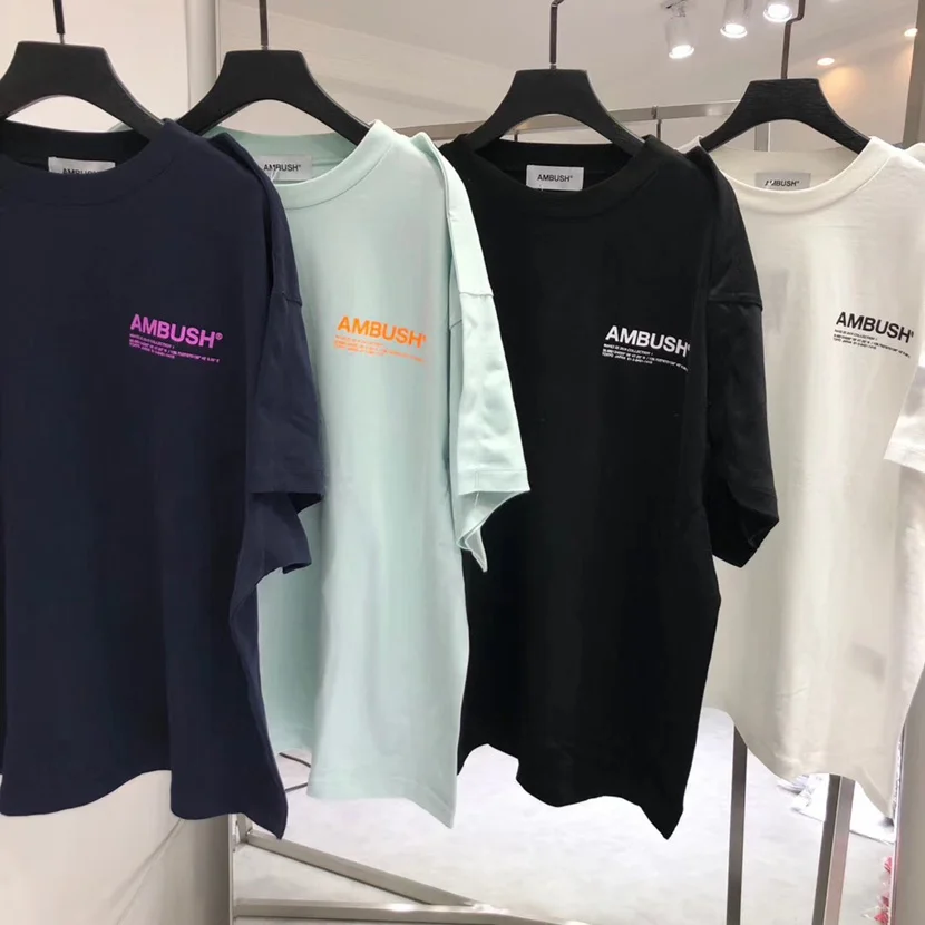 19ss Ambush футболка для мужчин и женщин 1:1 высокое качество светоотражающая Хай-стрит