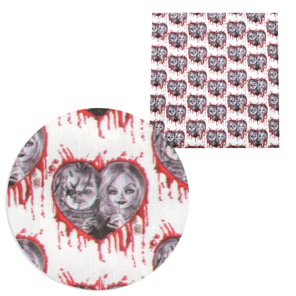 Ужасная Полиэстеровая хлопчатобумажная ткань с изображением призрака для