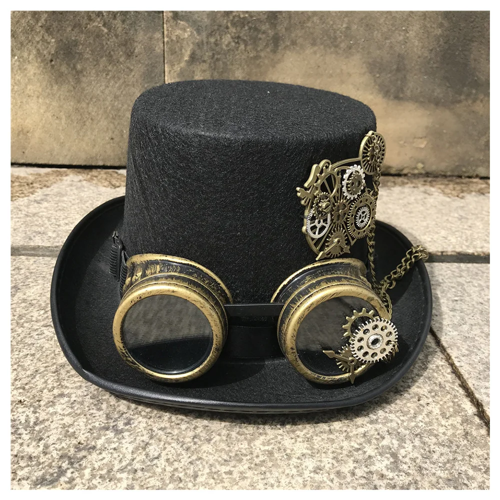 Модная мужская и женская верхняя шляпа ручной работы в стиле стимпанк с