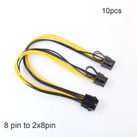 10pcslot 8pin to 2x8pin pcie dual 8pin pcie 2 x 8pin 62pin graphics video card power cable extension cable 30cm