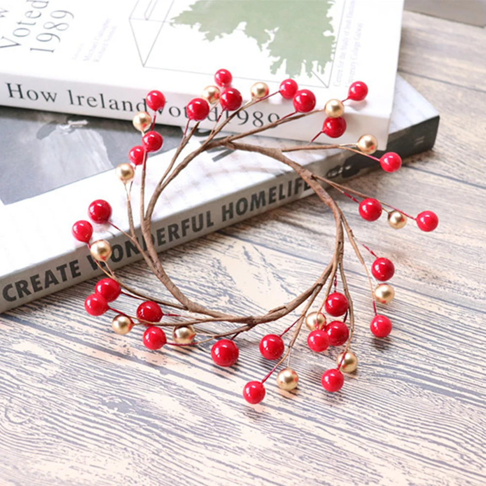 5 шт. имитация кедра Рождественский венок Ягодное кольцо маленькие ягодные