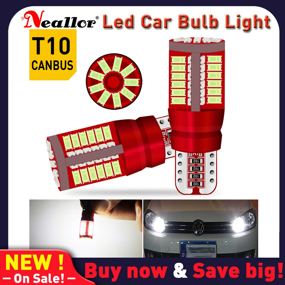 

2 шт., автомобильные светодиодсветодиодный лампы T10 168 192 W5W 57 SMD 3014