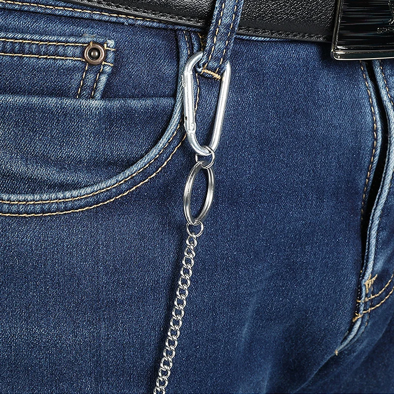 Длинные брюки хипстерские брелки в стиле панк стрит с большим кольцом для ключей