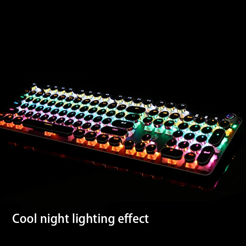 Игровая механическая клавиатура металлическая панель светодиодный с подсветкой