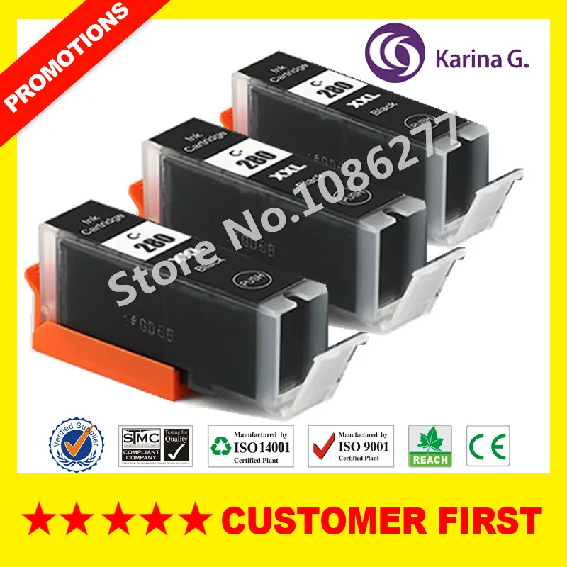 Совместимый с Canon PGI280 CLI281 PGI-280 CLI-281 картридж для PIXMA TR7520 TR8520 TS6120 TS8120 TS9120 и т. Д. |