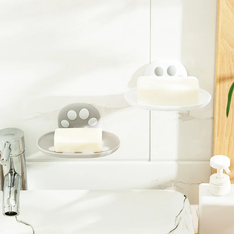

Мыльница подвесная мыльница с отверстием для слива, футляр для хранения мыла в виде кошачьей лапы, мультяшный чехол для мыла, аксессуары для...