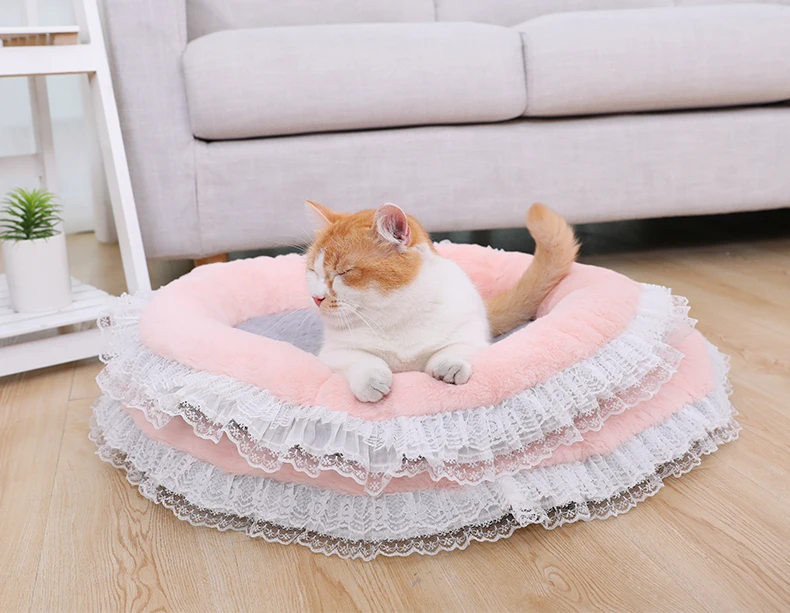 Hoopet кровать для кота-любимца дом милый розовый мягкий кровать для щенка коврики диван домик для собак, кошек спальный мешок Товары для домашних животных