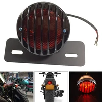 shockproof waterproof motorcycle autobike with stand 12v led red fence net cover taillights brake lights