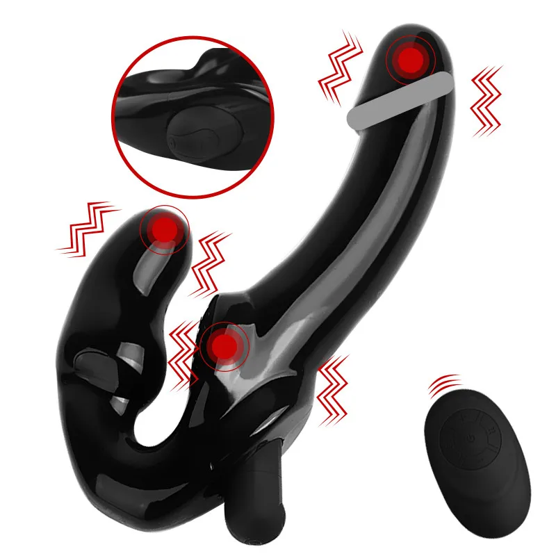 Без бретелек Страпон 10 скоростей фаллоимитатор вибратор двойная вибрация