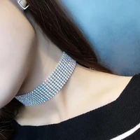 bilandi fashion crystal rhinestone choker necklace women party wedding accessories silver color chokers necklace jewelry gift