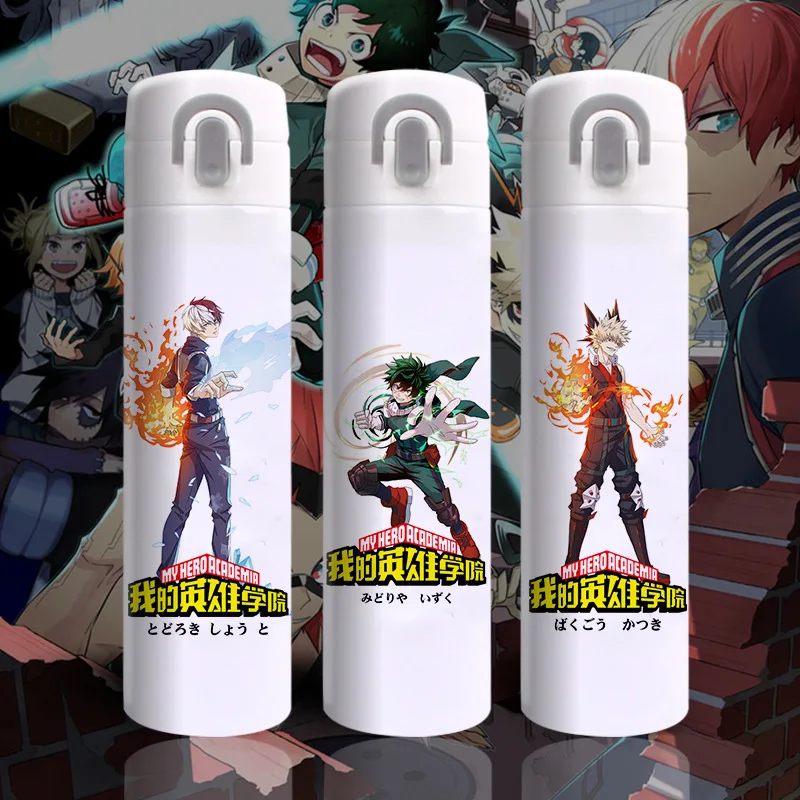 1Pc Anime The Founder of Diabolism My Hero Academia  Stainless Steel Water Cup Cartoon Characters Vacuum Cup Water Cup Bottle